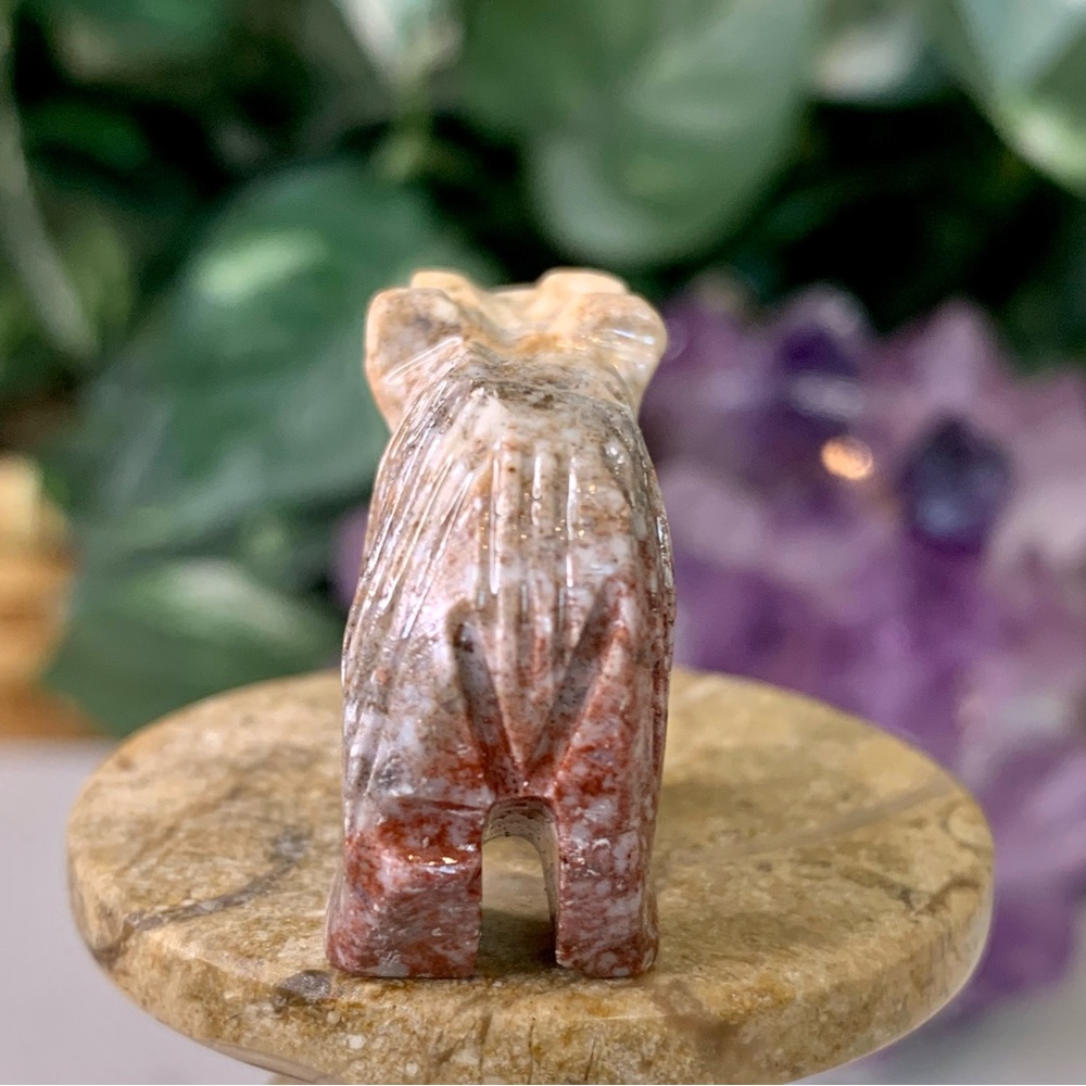 Soapstone Carved Bear Figurine Miniature Stone Spirit Animal Bear Carving 1.5" - Picture 8 of 14